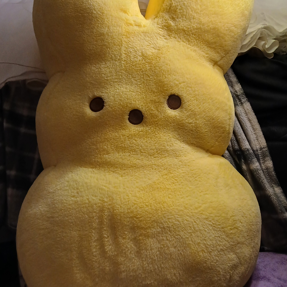 X-Large Yellow Plush Bunny Pillow